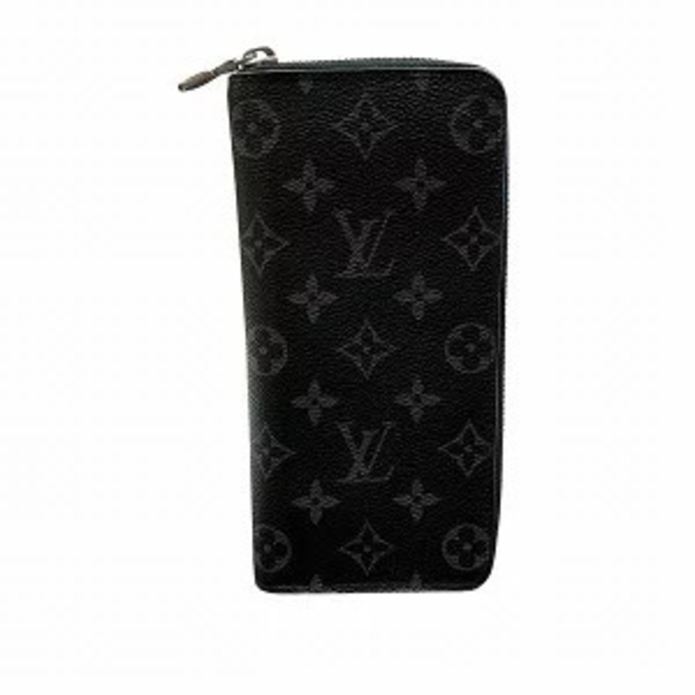 Louis Vuitton Monogram Eclipse Black Zippy Wallet Vertical Long